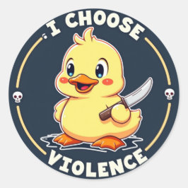 Adesivo Escolho Violência - Pato Bonito