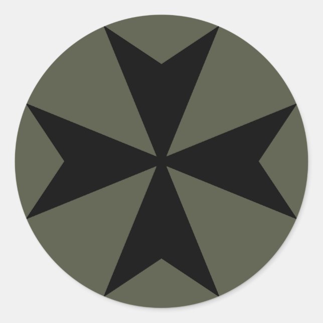 Adesivo Escopo do Boné, Cruz Maltesa - Estilo 2 (Frente)