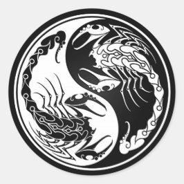 Adesivo Escorpiões Yin Yang, brancos e negros
