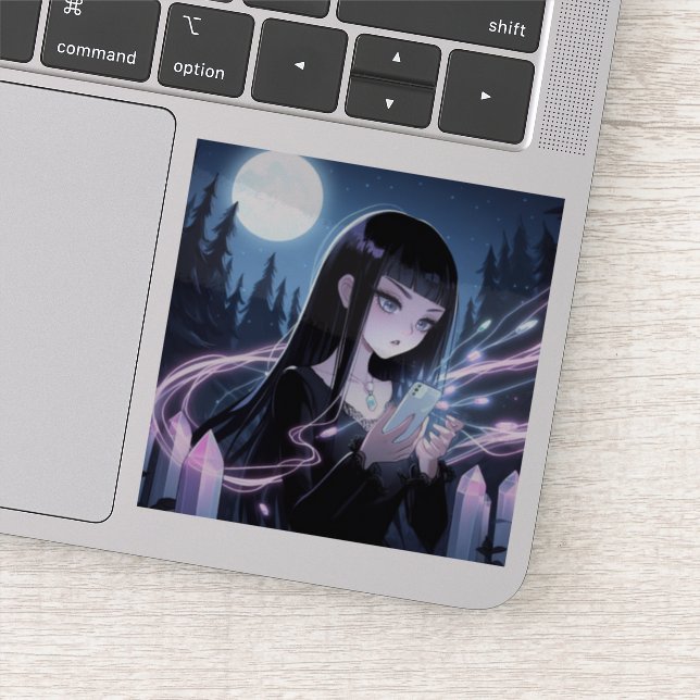 Adesivo Escorregadio de Bruxas em Florestas (Detalhe)