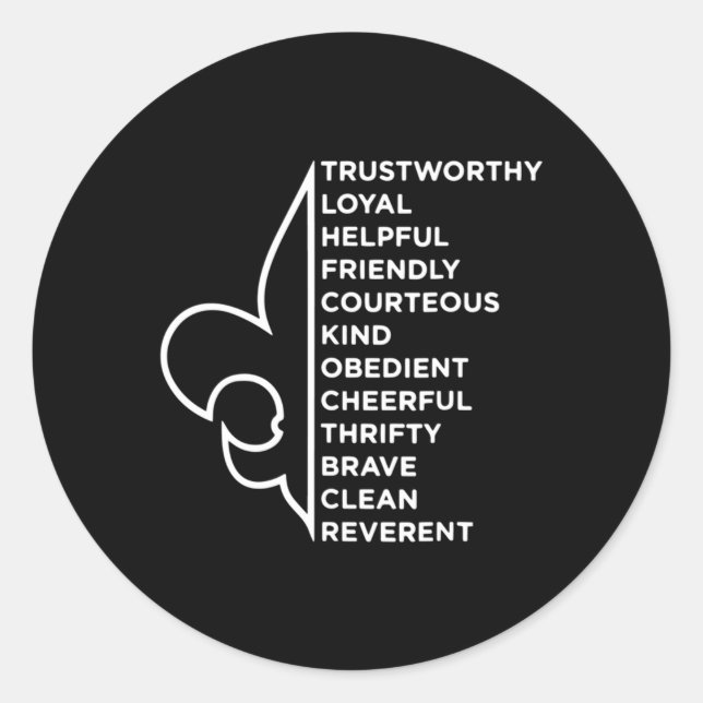 Adesivo Escoteiro de Direito de Escoteiro Novelty Confiáve (Frente)