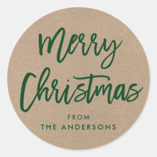 Adesivo Escoteiro Natal Kraft Gift Sticker Verde