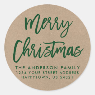 Adesivo Escoteiro Natal Kraft - Selo Verde Envelope