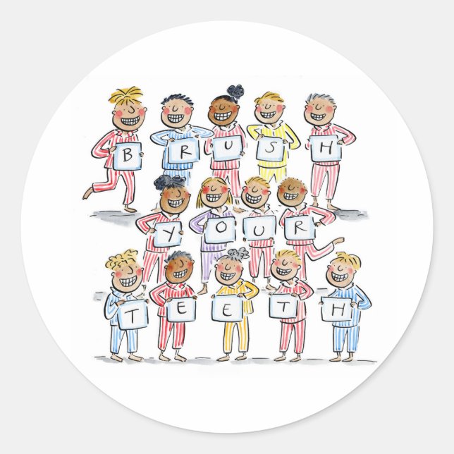 Adesivo Escove os dentes (Frente)