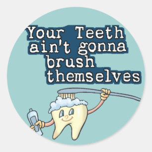 Adesivo Escove seus dentes!
