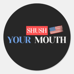 Adesivo Escove sua boca - Design de Sinalizador Anti-Trump