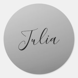 Adesivo Escrevendo de Texto Preto Editável de Script Moder