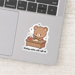 Adesivo Escrevendo Desejos com Tinta Suave | Urso Fofo Esc