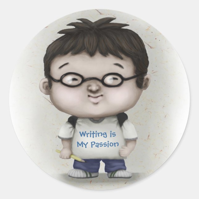 Adesivo Escrevendo é minha paixão (Frente)