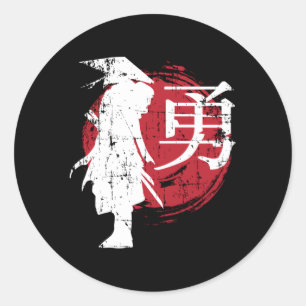 Adesivo Escrevendo Samurai Japão, guerreiro japonês