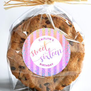 Adesivo Escrita brilhante de brilho do arco-íris de 16 an