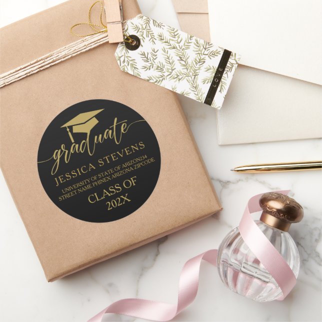 Adesivo Escrita em ouro simples e elegante Caligrafia a pr (Presentear)