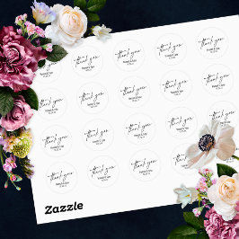 Adesivo Escrita Manual Simples Elegante Obrigado