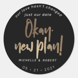 Adesivo escrita moderna minimalista muda a data