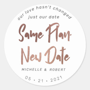 Adesivo escrita moderna minimalista muda a data