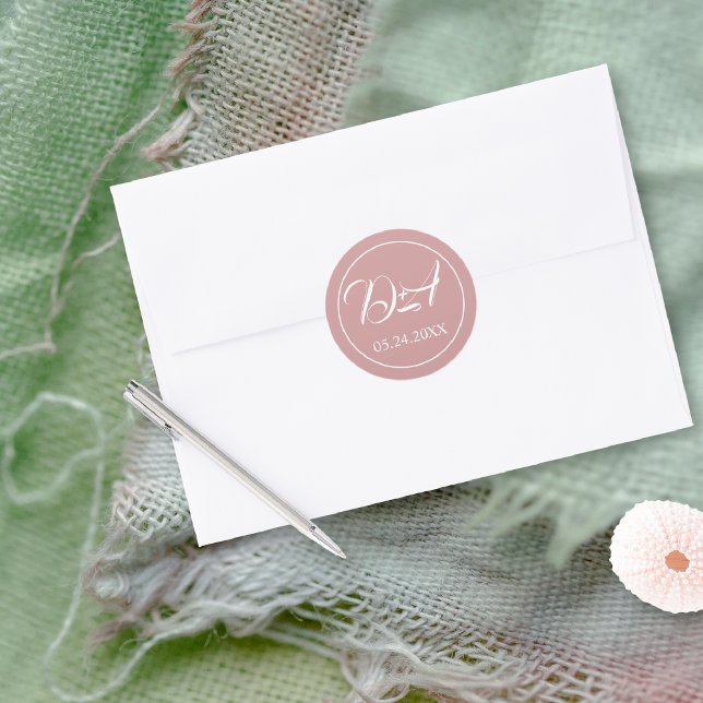 Adesivo Escrita rosa Dusty rubricando casamento (Criador carregado)