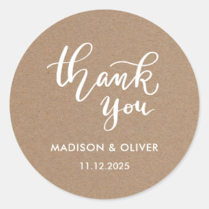 Adesivo Escrito Casual Obrigado Casamento Russo
