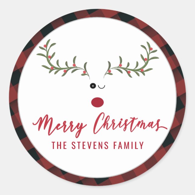 Adesivo Escrito de renas holandesas engraçado moderno Feli (Frente)