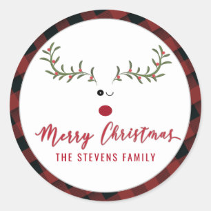 Adesivo Escrito de renas holandesas engraçado moderno Feli