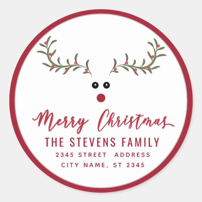 Adesivo Escrito de renas holandesas engraçado moderno Feli (Frente)