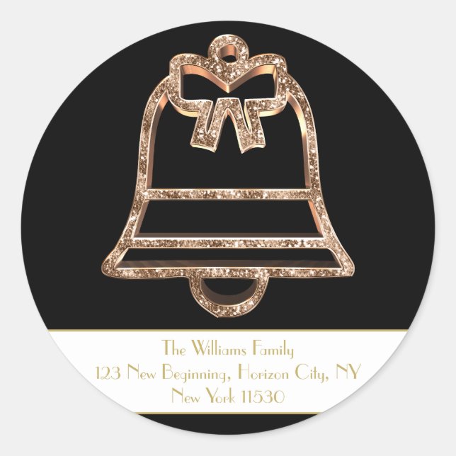 Adesivo Escrito Dourado branco e preto da gelatina natalin (Frente)