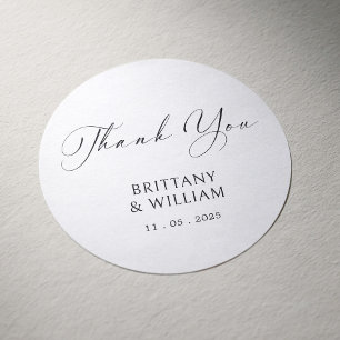 Adesivo Escrito Elegante Obrigado Vinhetas De Casamento