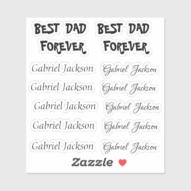 Adesivo Escrito Itálico de Cuta Elegante - nome personaliz (Folha)