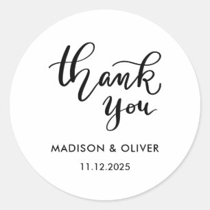 Adesivo Escrito Moderno Obrigado Casamento