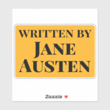 Escrito por Jane Austen Yellow Black Serif Text