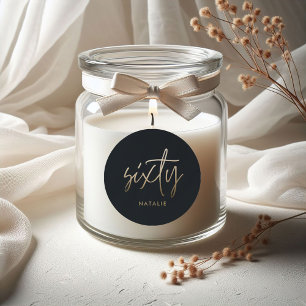 Adesivo Escrito simples de na moda elegante do aniversário