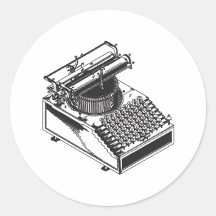 Adesivo Escritor - datilografe a máquina da escrita -