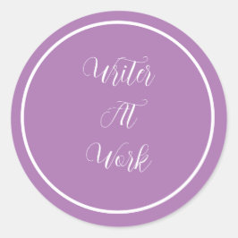 Adesivo Escritor No Trabalho Roxo
