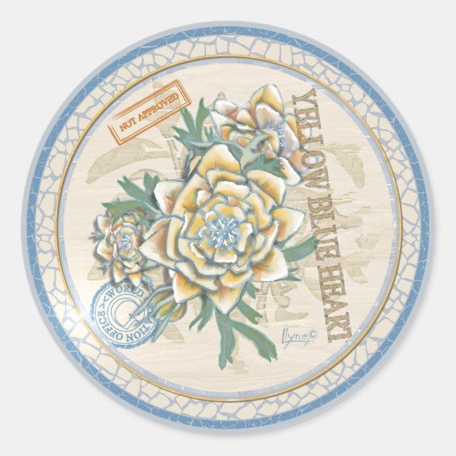 Adesivo Escritório de G Creation flor amarela (Frente)