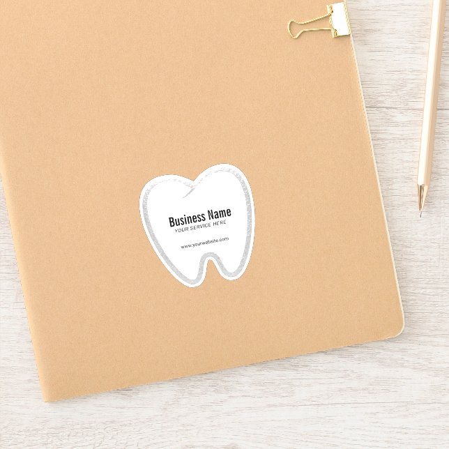Adesivo Escritório dental do dente branco do dentista (Notebook)
