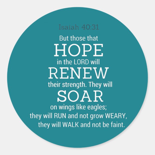 Adesivo Escritura de Bíblia Isaiah-40-31 (Frente)