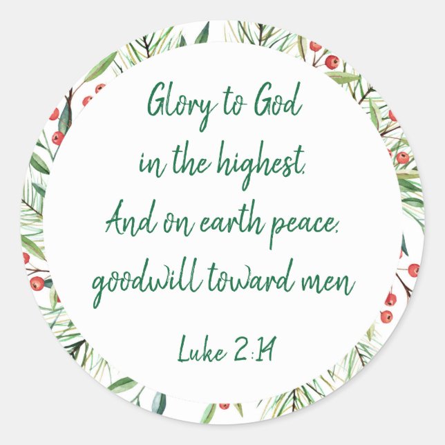 Adesivo Escritura do Sticker de Escritura de Natal Cristão (Frente)