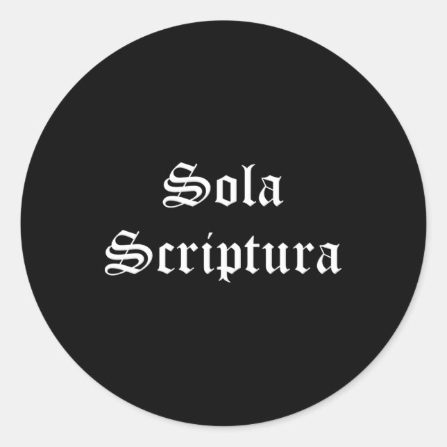 Adesivo Escritura Latina Sola - Escritura Escritural Sola  (Frente)