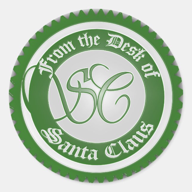 Adesivo Escrivaninha de Papai Noel (Frente)