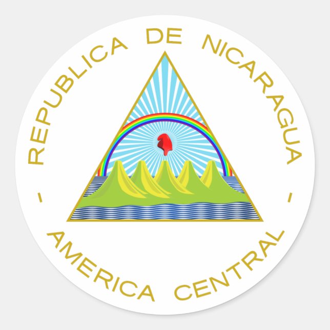 Adesivo Escudo da Nicarágua (Frente)