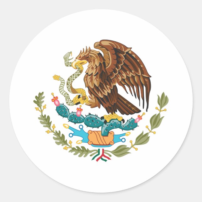 Adesivo Escudo Nacional do México - Emblema Mexicano (Frente)
