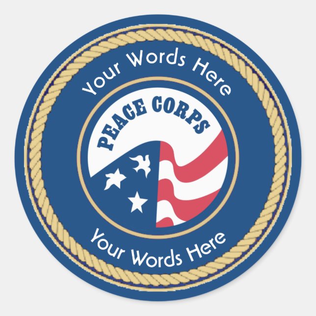 Adesivo Escudo Universal do Peace Corps (Frente)