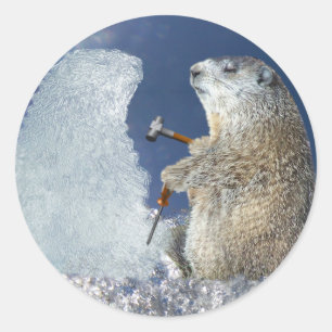 Adesivo Escultura de gelo do dia de Groundhog