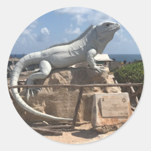 Adesivo Escultura Iguana Isla Mujeres, México Stickers
