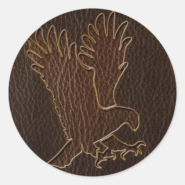 Adesivo Escuro De Leather-Look Eagle (Frente)
