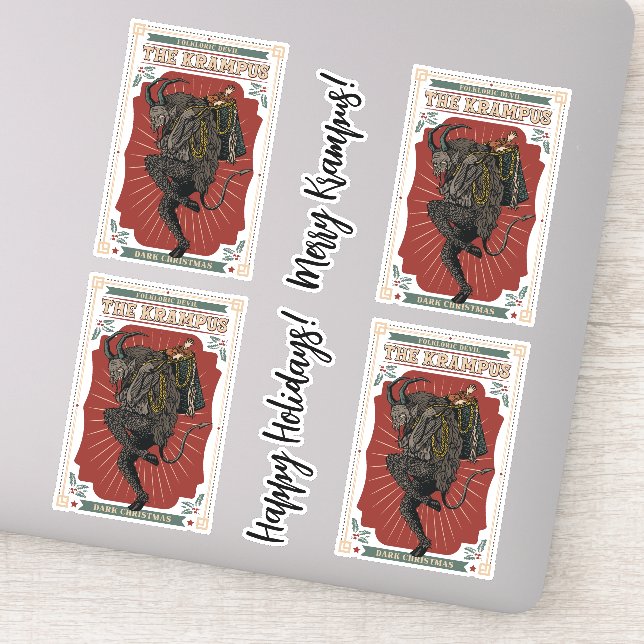 Adesivo Escuro Natal Folclórico Demônio Krampus Saco de Br (Detalhe)