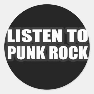 ADESIVO ESCUTE A MÚSICA DO PUNK ROCK