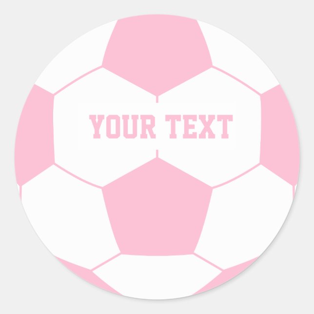 Adesivo Esfera de Futebol de Texto Personalizado (Frente)