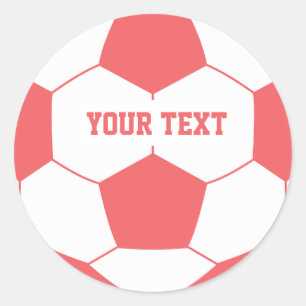 Adesivo Esfera de Futebol de Texto Personalizado
