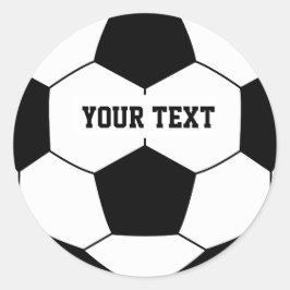 Adesivo Esfera de Futebol de Texto Personalizado