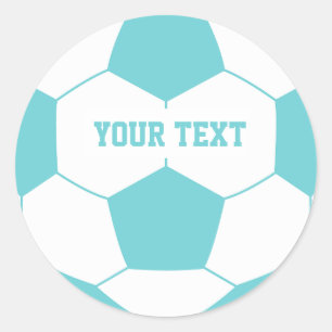 Adesivo Esfera de Futebol de Texto Personalizado
